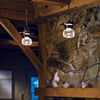 Hubbardton Forge Coastal Burnished Steel Clear Glass (Zm) Mason Small Outdoor Ceiling Fixture