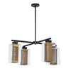 Hubbardton Forge Coastal Black Coastal Gold Clear Glass (Zm) Polaris Outdoor 4-Light Pendant