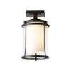 Hubbardton Forge Coastal Bronze Seeded Glass With Opal Diffuser (Zs) Meridian Outdoor Semi-Flush