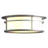 Hubbardton Forge Coastal Burnished Steel Opal Glass (Gg) Province Outdoor Flush Mount