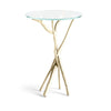 Hubbardton Forge Modern Brass Glass Top (Va) Brindille Accent Table