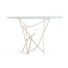 Hubbardton Forge Soft Gold Glass Top (Va) Brindille Console Table