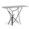 Hubbardton Forge Dark Smoke Grey Maple Brindille Wood Top Console Table