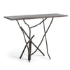 Hubbardton Forge Dark Smoke Espresso Maple Brindille Wood Top Console Table