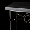 Hubbardton Forge Sterling Sterling Black Leather Grey Maple Equus Wood Top Side Table