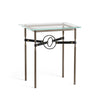 Hubbardton Forge Bronze Black Black Leather Glass Top (Va) Equus Side Table