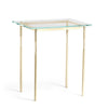 Hubbardton Forge Modern Brass Glass Top (Va) Senza Side Table