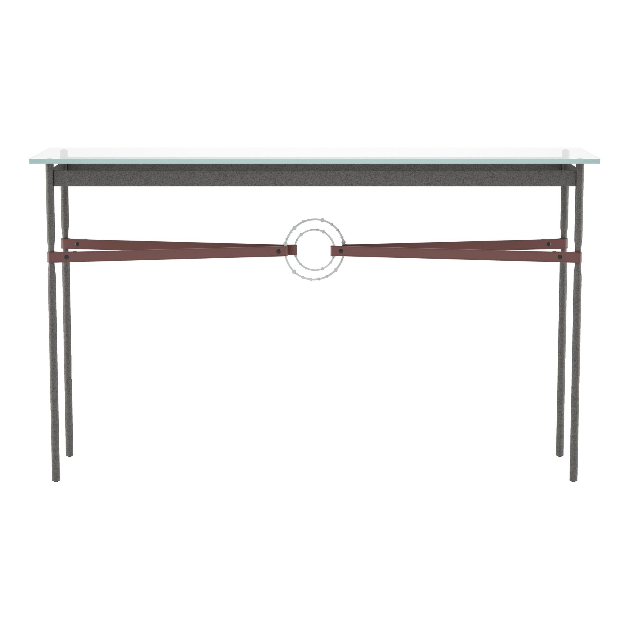 Natural Furniture Sofa Table with Forged Metal