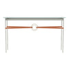 Hubbardton Forge Sterling Soft Gold Chestnut Leather Glass Top (Va) Equus Console Table