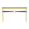 Hubbardton Forge Modern Brass Modern Brass Black Leather Glass Top (Va) Equus Console Table